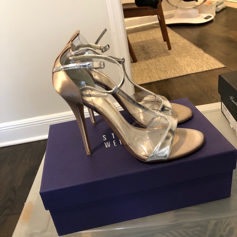 Stuart Weitzman size 10 gold heel